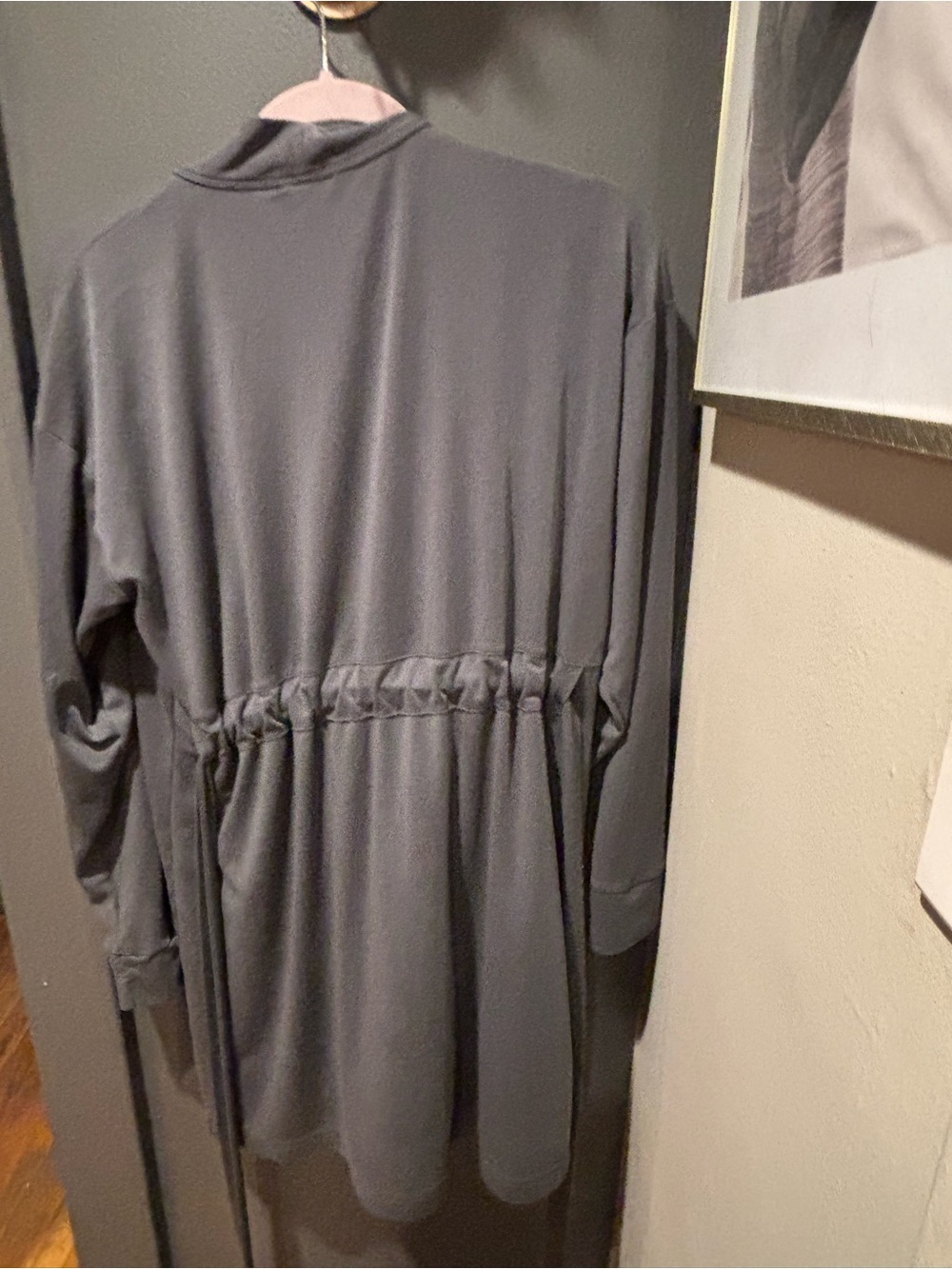 Fabletics Charcoal Open-Front Lounge Robe - Picture 3 of 3